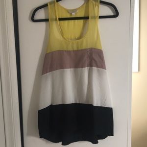 Yellow striped tank top